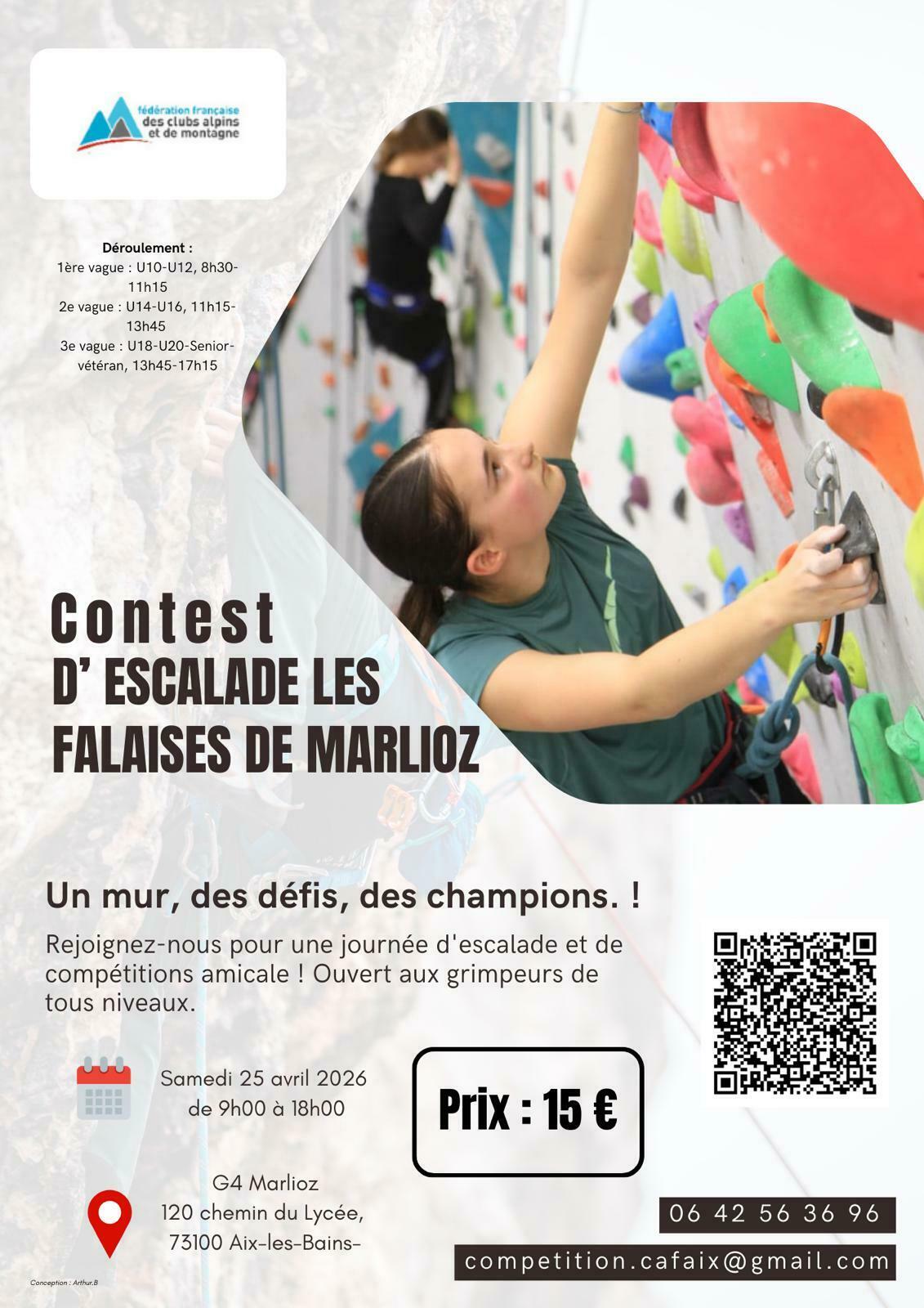 Contest escalade à Aix les Bains